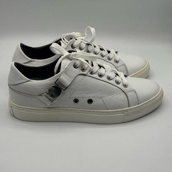 Versace Collection Medusa Strap White Leather Lace Up Sneakers Men's EUR 41 - Picture 6 of 13